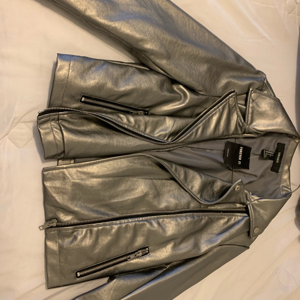 F21 metallic jacket